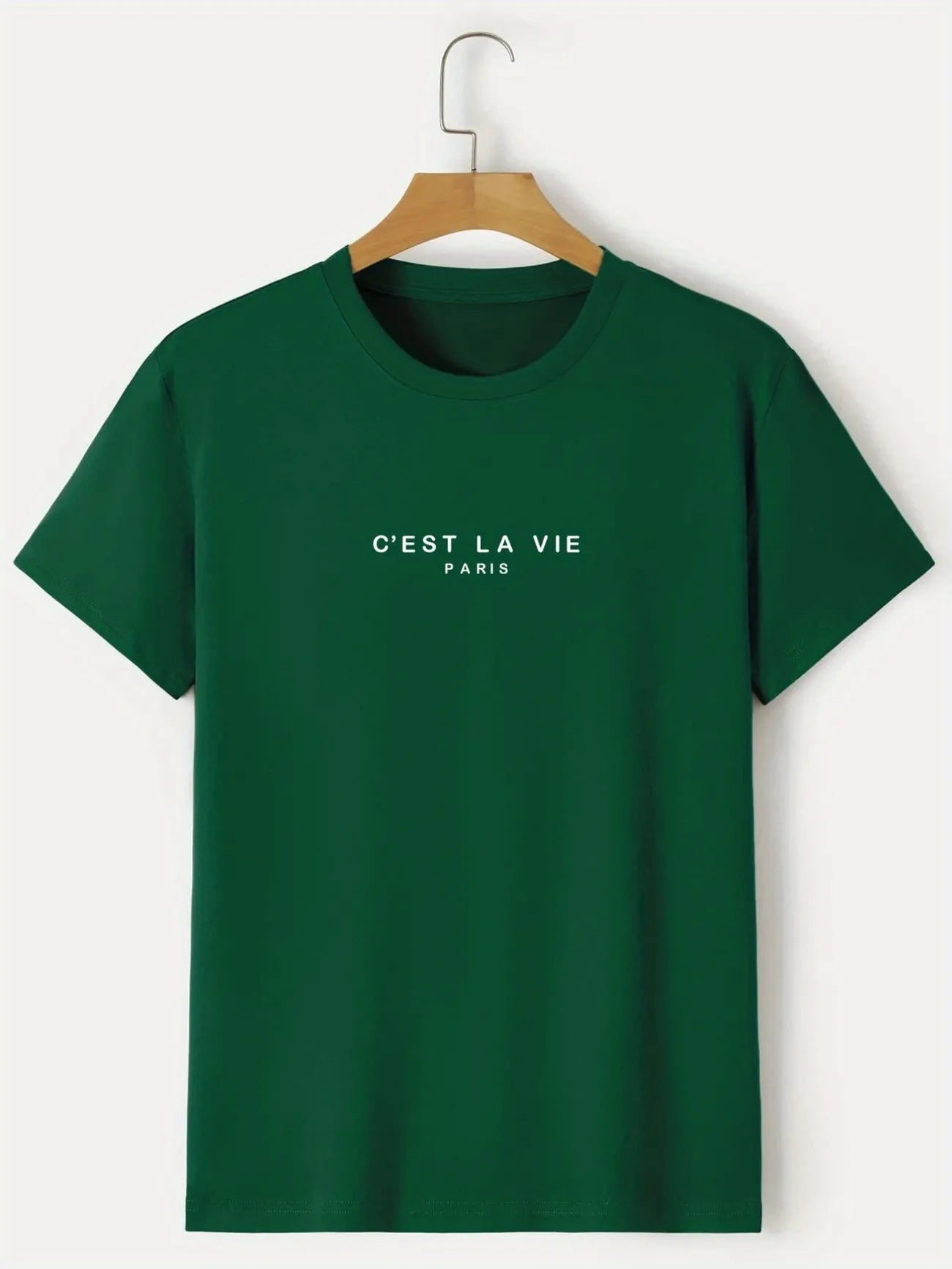 Mens Cotton Sticker Printed T Shirt TTMPS94 Green