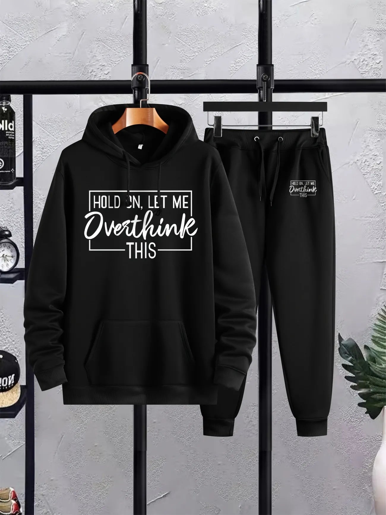 Long black sweater with hood online