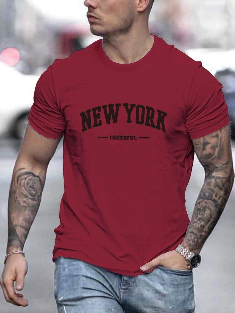 Mens Cotton Sticker Printed T-Shirt TTMPS1 Maroon