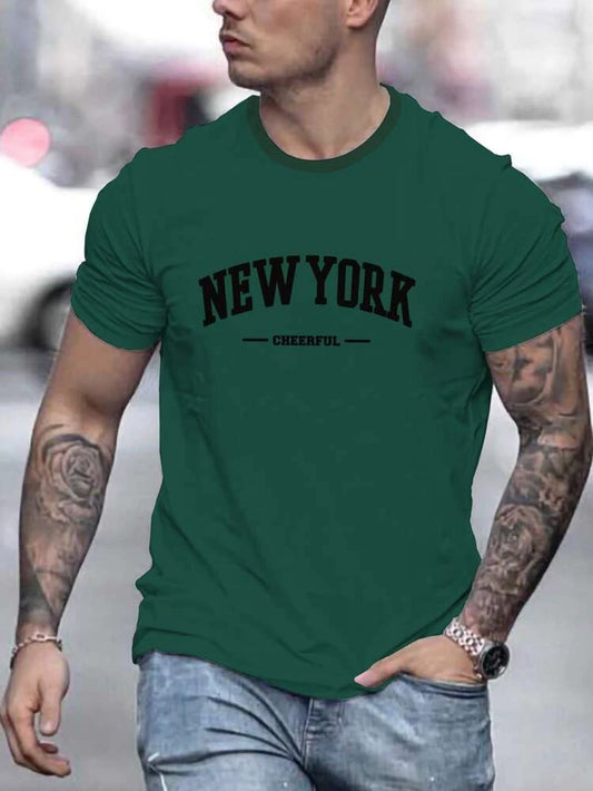 Mens Cotton Sticker Printed T-Shirt TTMPS1 - Green