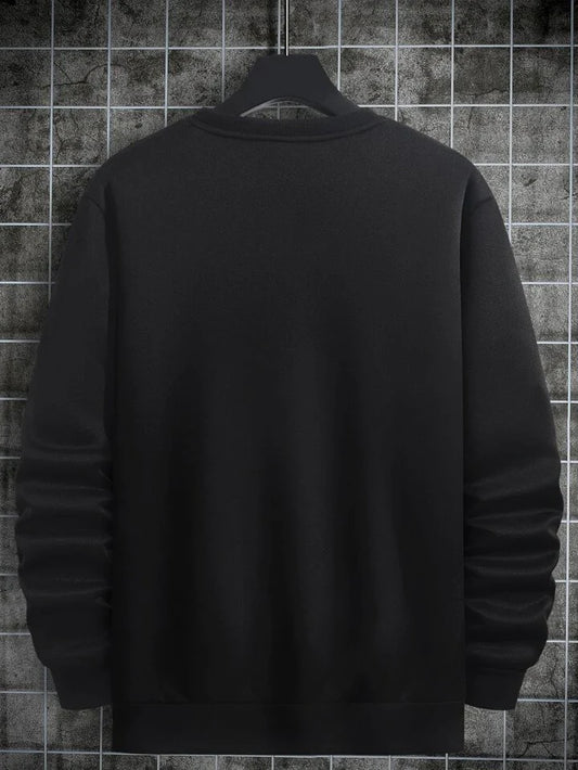 Mens Printed Sweatshirt by Tee Tall TTMPWS28 - Black