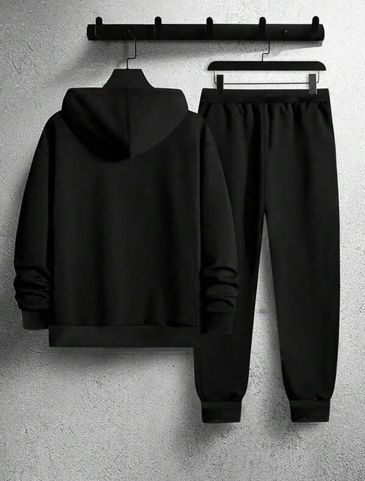 Mens Hoodie and Pants Set by Tee Tall - MHPSTT33 - Black Black