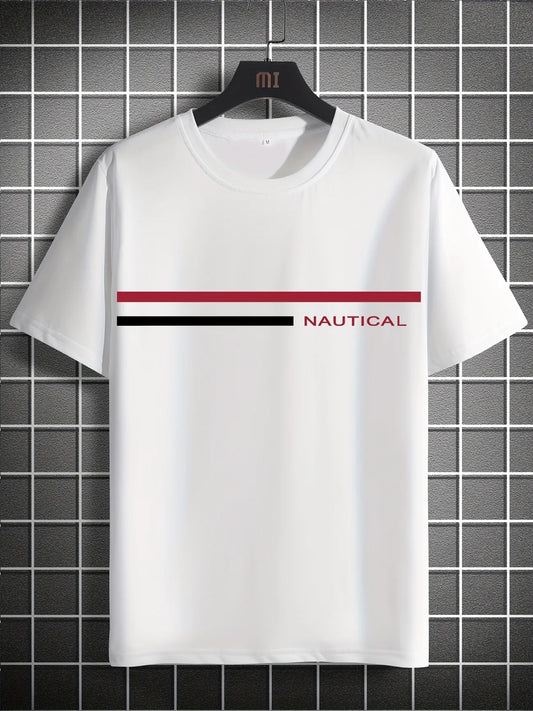 Mens Cotton Sticker Printed T-Shirt TTMPS97 - White