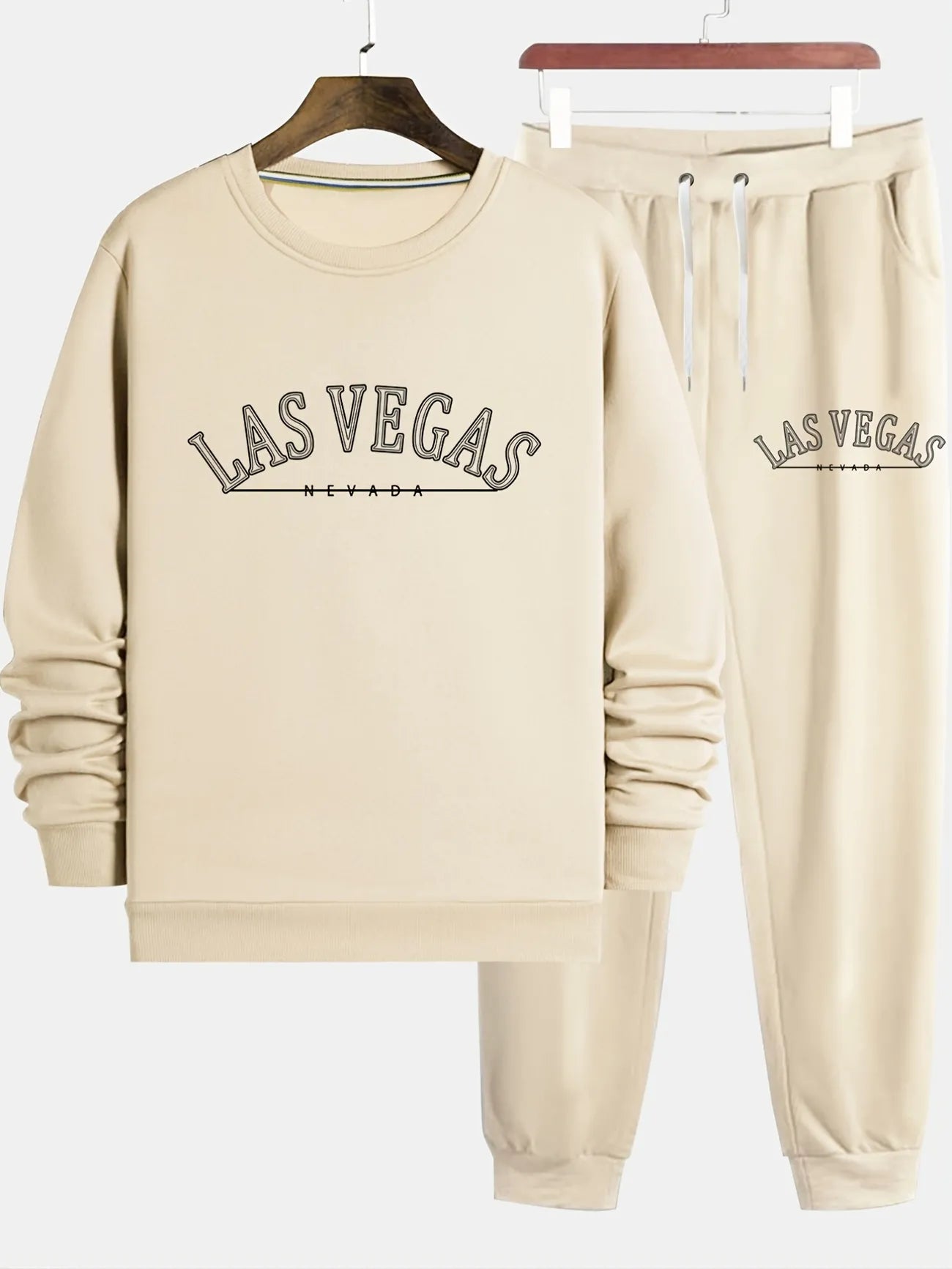 Mens Sweatshirt and Pants Set by Tee Tall MSPSTT7 Cream Cream