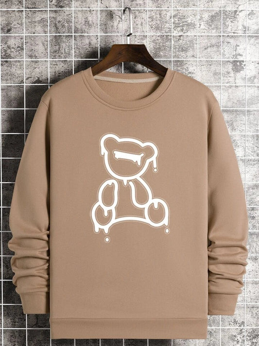 Mens Printed Sweatshirt by Tee Tall TTMPWS24 - Cream