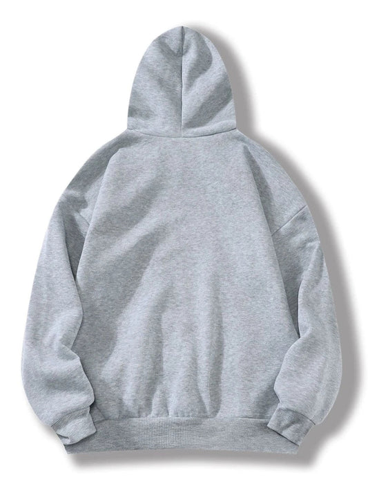 Groove Printed Kangaroo Pocket Hoodie APRIN38 - Grey