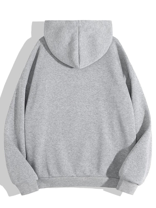 Groove Printed Kangaroo Pocket Hoodie APRIN39 - Grey