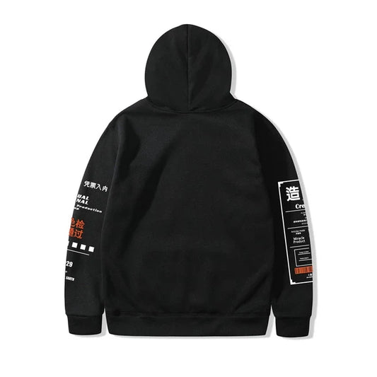 Mens Printed Hoodie GRMPR17 - Black