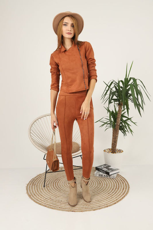 Groove Women's Suede Co Ord Set AWCOS2
