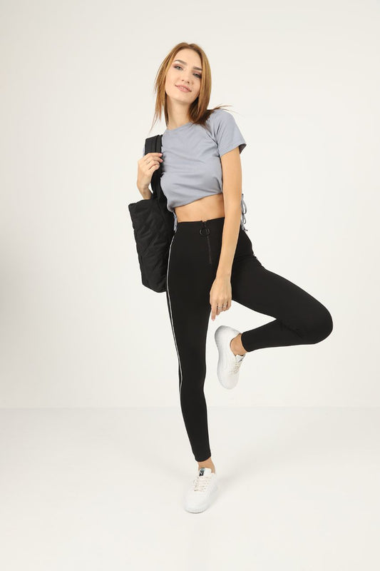 Groove Women’s Zip Waistband Detail Yoga Pants AMYP11