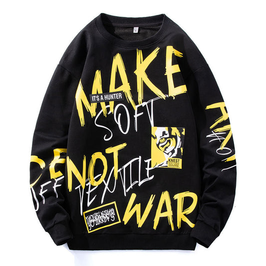 Mens Printed Sweatshirt MPRIN117 - Black