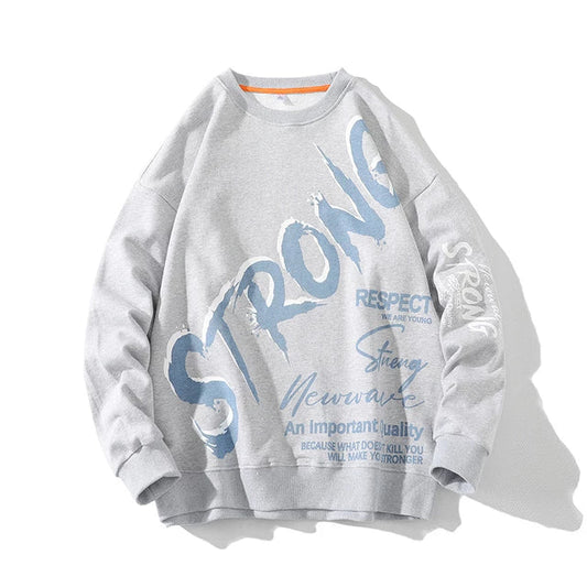 Mens Printed Sweatshirt MPRIN112 - Grey
