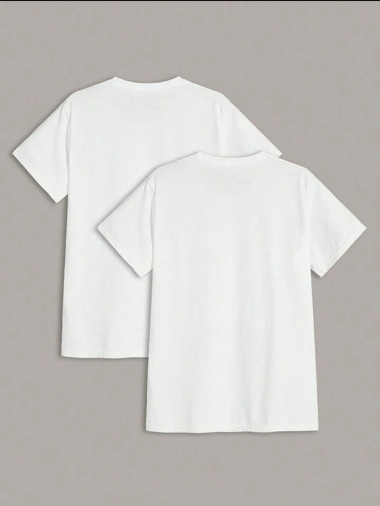 Mens 2 Plain Round Neck T-Shirt Bundle M2PTBU3