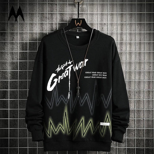 Mens Printed Sweatshirt GRMPR27 - Black