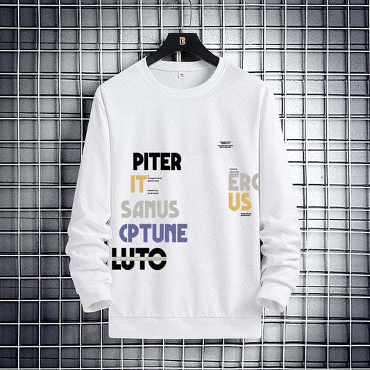 Mens Printed Sweatshirt MPRIN104 - White