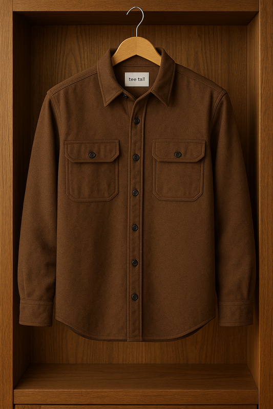 Mens Button Up Cotton Full Sleeve Shirt TTMBUS93 - Brown