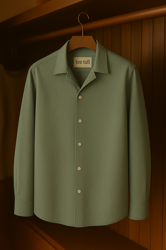 Mens Button Up Cotton Full Sleeve Shirt TTMBUS7 - Mint Green