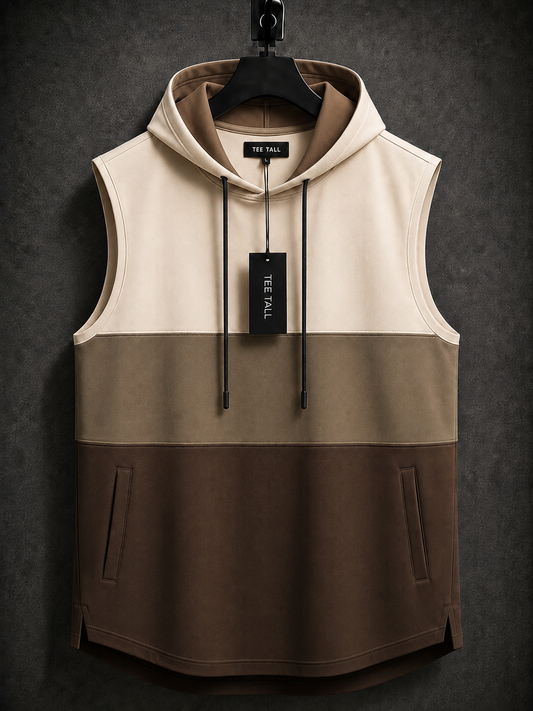 Mens Cotton Hooded Sleeveless T-Shirt CHST42 - Multi