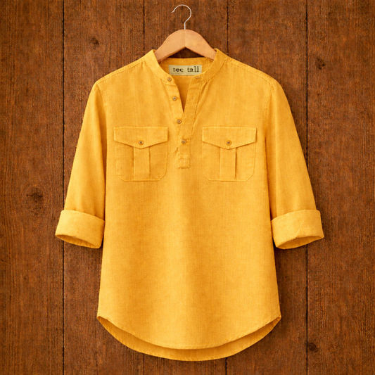 Mens Short Cotton Full Sleeve Kurta TTMSK51 - MY