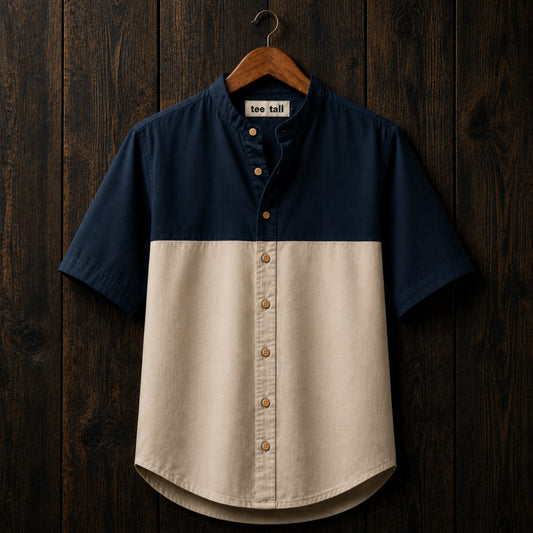 Mens Button Up Cotton Half Sleeve Shirt TTMBUS339 - Multi
