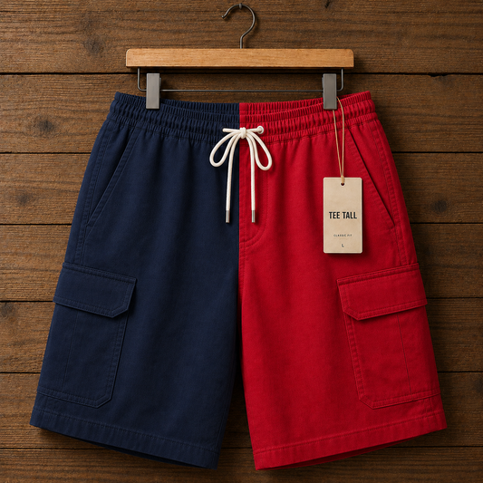 Mens Cargo Pocket Cotton Semi Formal Shorts by Tee Tall - TTMSSCS4 - Multi
