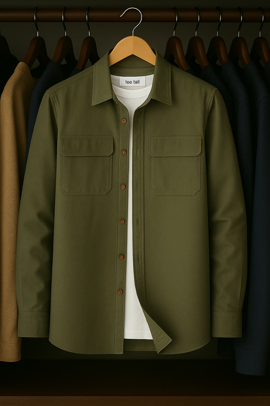 Mens Button Up Cotton Full Sleeve Shirt TTMBUS15 - Green