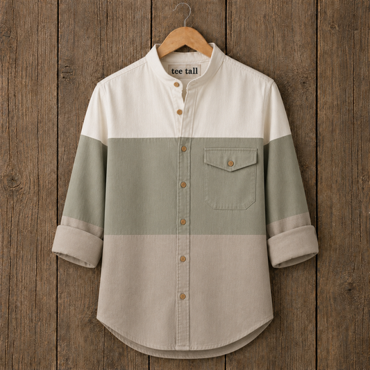 Mens Button Up Cotton Full Sleeve Shirt TTMBUS483 - Multi Color