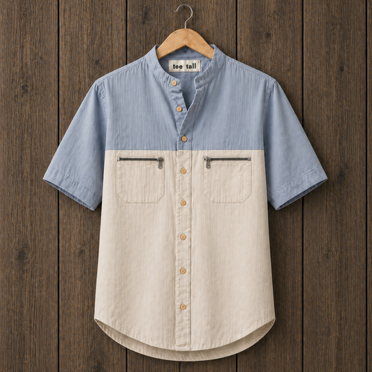 Mens Button Up Cotton Half Sleeve Shirt TTMBUS331 - Multi