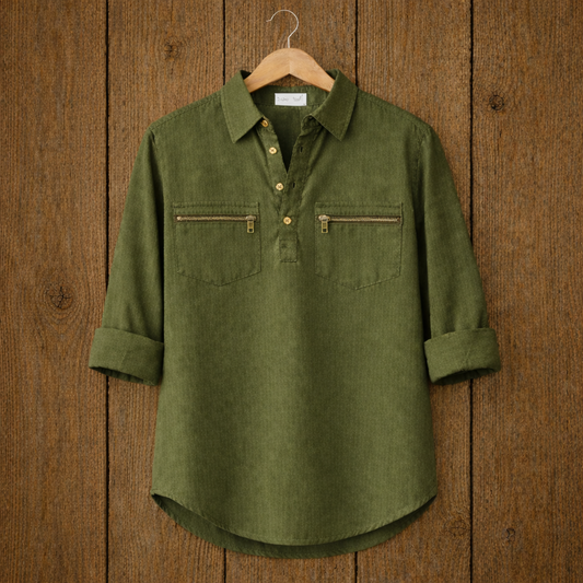 Mens Short Cotton Full Sleeve Kurta TTMSK85 - Green
