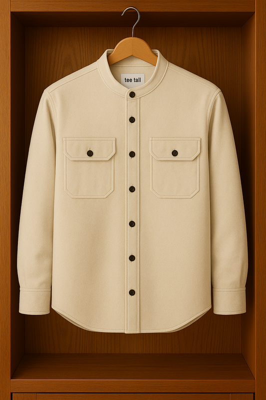 Mens Button Up Cotton Full Sleeve Shirt TTMBUS101 - Cream