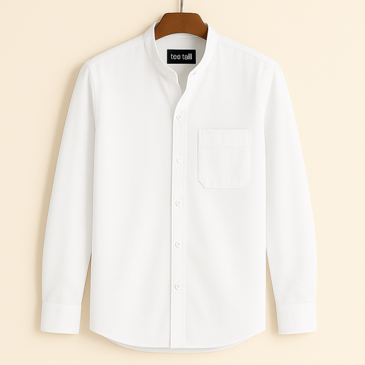 Mens Button Up Pocket Full Sleeve Shirt TTMBUS1 - White