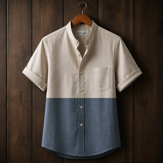 Mens Button Up Cotton Half Sleeve Shirt TTMBUS399 - Multi
