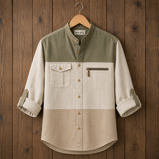 Mens Button Up Cotton Full Sleeve Shirt TTMBUS505 - Multi Color