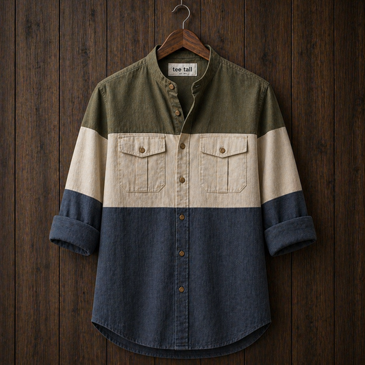 Mens Button Up Cotton Full Sleeve Shirt TTMBUS281 - Multi Color