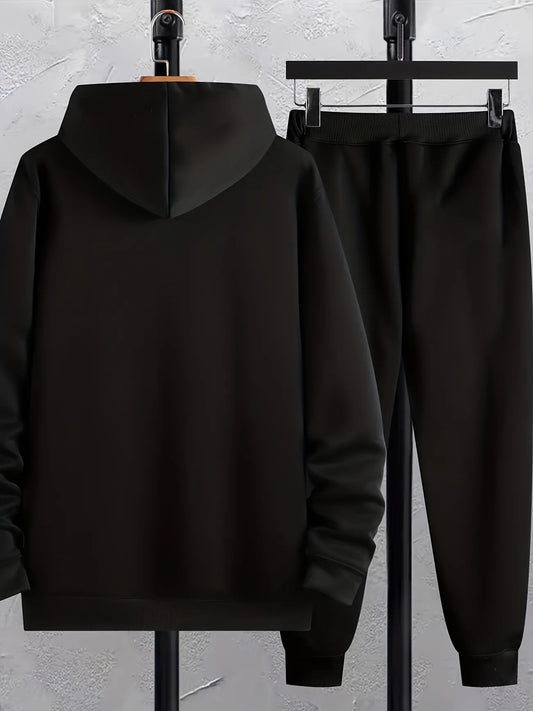 Mens Hoodie and Pants Set by Tee Tall - MHPSTT17 - Black Black