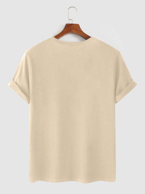 Mens Cotton Sticker Printed T-Shirt TTMPS5 - Cream