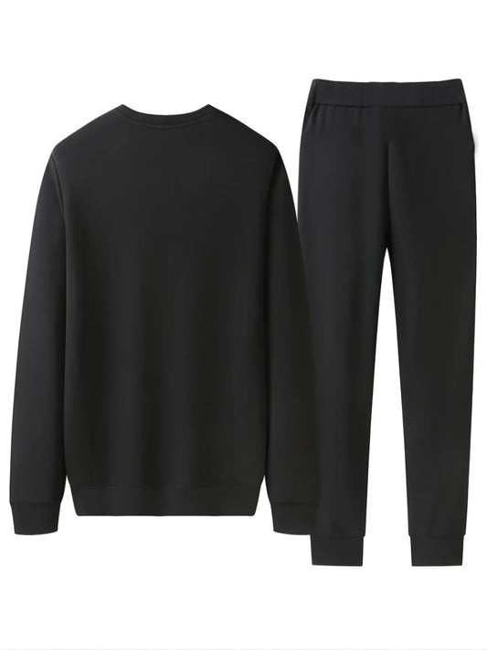 Mens Sweatshirt and Pants Set by Tee Tall - MSPSTT6 - Black Black