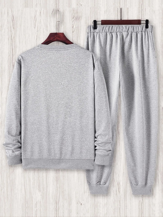 Mens Sweatshirt and Pants Set by Tee Tall - MSPSTT7 - Grey Grey