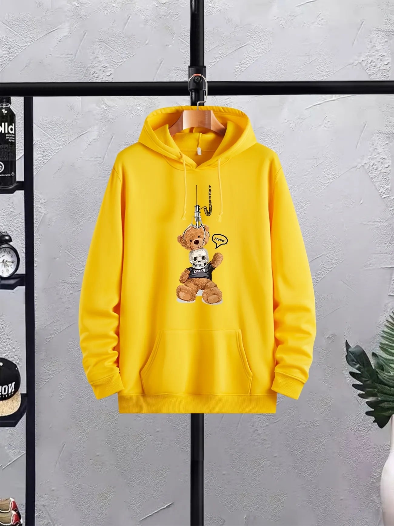 Mens Hoodie and Pants Set by Tee Tall MHPSTT8 Yellow Black