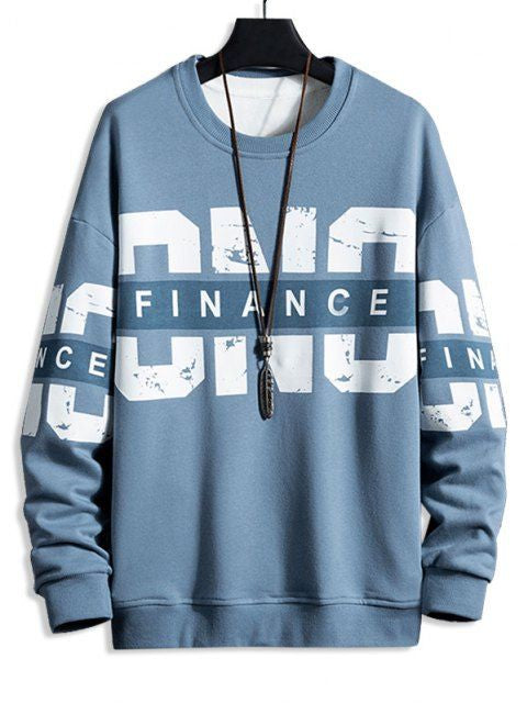 Mens Printed Sweatshirt by Tee Tall TTMPWS73 - Blue