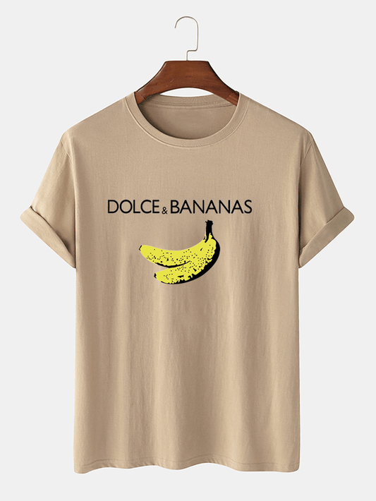 Mens Cotton Sticker Printed T-Shirt TTMPS33 - Cream