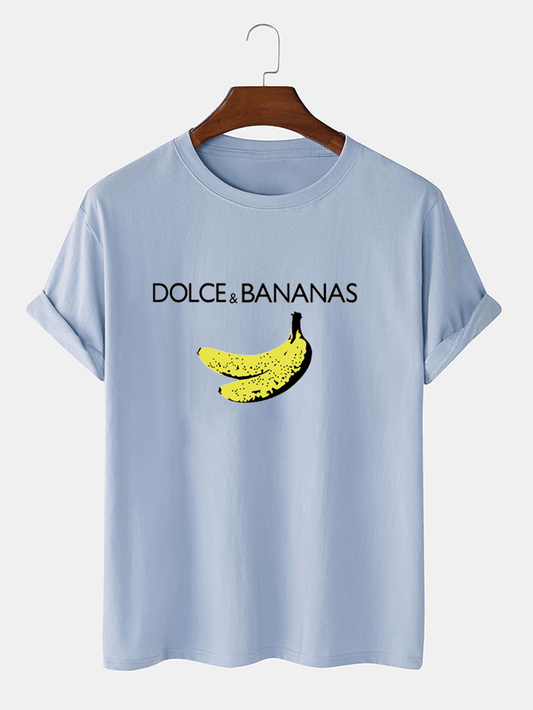 Mens Cotton Sticker Printed T-Shirt TTMPS33 - Light Blue