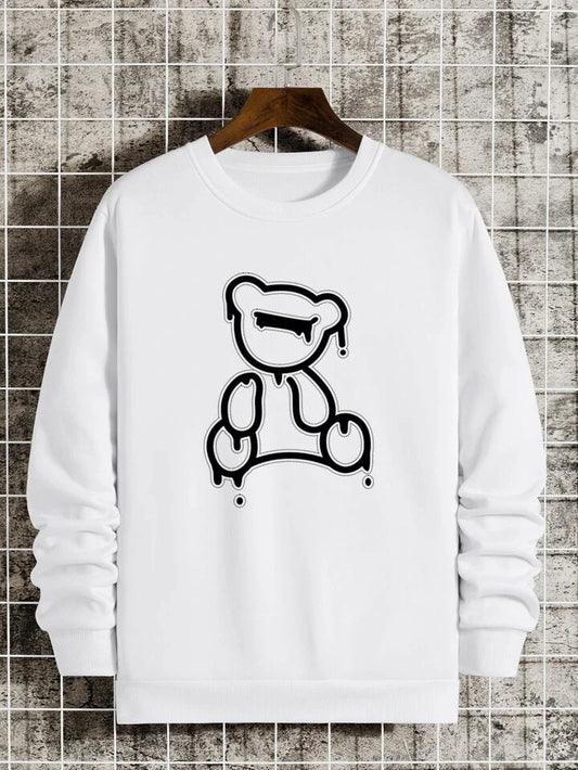 Mens Printed Sweatshirt by Tee Tall TTMPWS24 - White