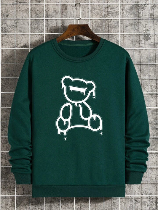 Mens Printed Sweatshirt by Tee Tall TTMPWS24 - Green