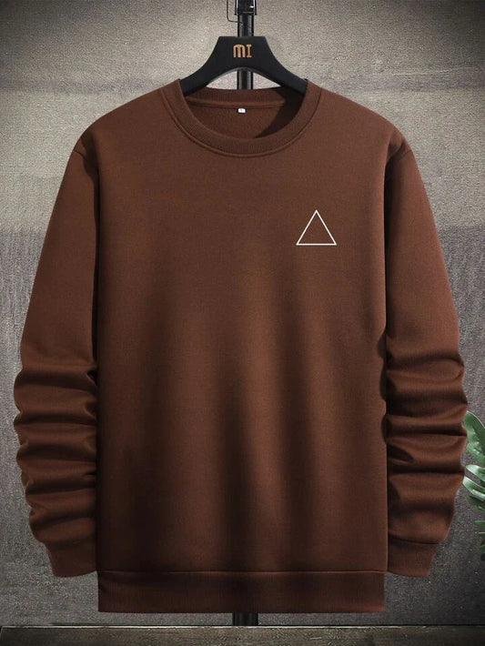 Mens Printed Sweatshirt by Tee Tall TTMPWS26 - Brown