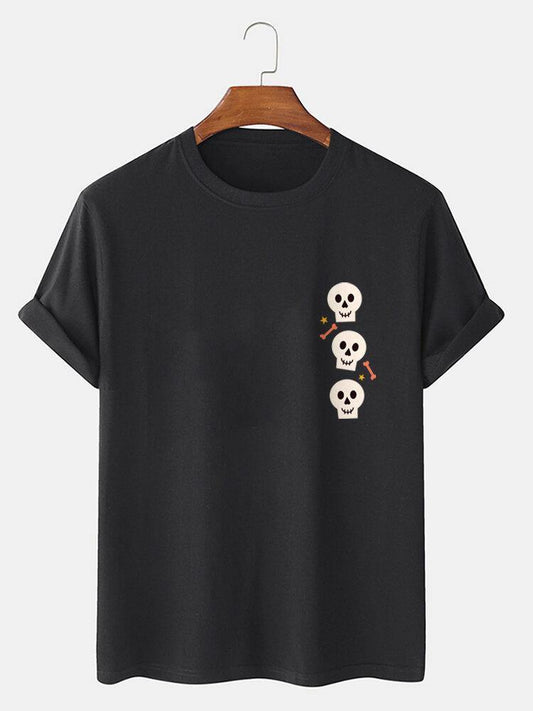 Mens Cotton Sticker Printed T-Shirt TTMPS18 - Black