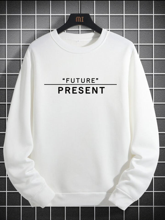 Mens Printed Sweatshirt by Tee Tall TTMPWS66 - White