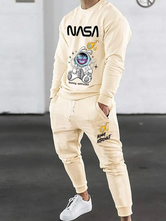 Mens Sweatshirt and Pants Set by Tee Tall - MSPSTT16 - Cream Cream