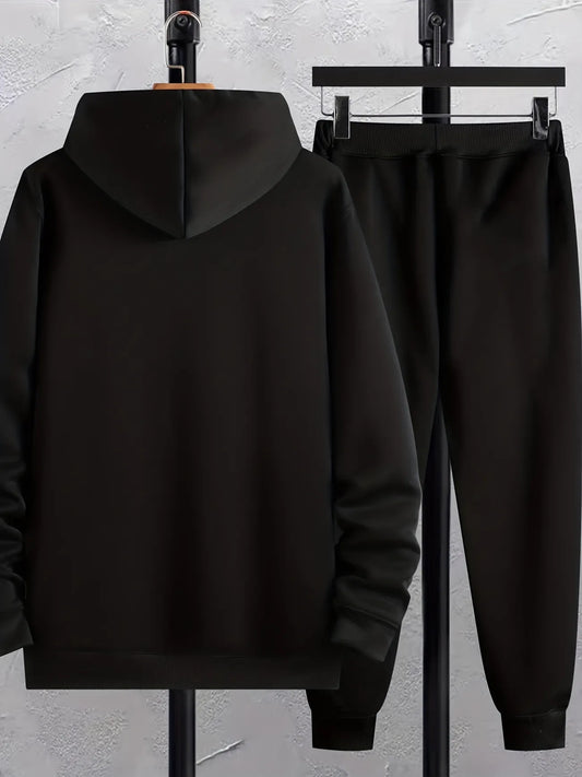 Mens Hoodie and Pants Set by Tee Tall - MHPSTT21 - Black Black