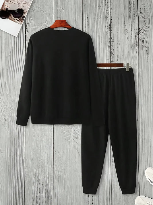 Mens Sweatshirt and Pants Set by Tee Tall - MSPSTT23 - Black Black
